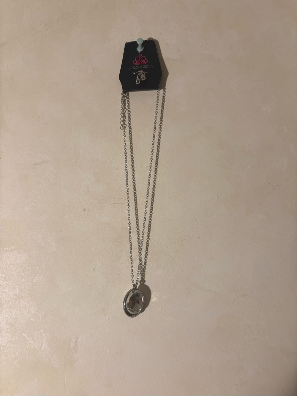 paparazzi Silver Layered Oval Pendant Necklace - Silver